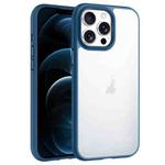 For iPhone 12 Pro Max Phantom Frosted Airbag Shockproof Transparent Phone Case(Blue)