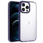 For iPhone 12 Pro Max Phantom Frosted Airbag Shockproof Transparent Phone Case(Purple)