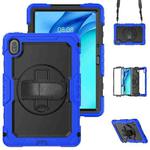 For Huawei MatePad SE 11 2024 Silicone Hybrid PC Tablet Case with Shoulder Strap(Blue)