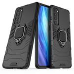 For OPPO Reno4 Pro Shockproof PC + TPU Protective Case with Magnetic Ring Holder(Black)