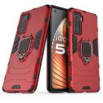 For Vivo iQOO 5 5G Shockproof PC + TPU Protective Case with Magnetic Ring Holder(Red)