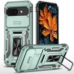 For Google Pixel 9a Armor PC + TPU Camera Shield Phone Case(Alpine Green)