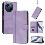 For Tecno Spark Go 1S / Go 2025 Line Splicing Buckle Retro Leather Phone Case(Purple)