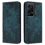 For Honor 200 Lite Global Retro Elephant Embossed Leather Phone Case(Green)