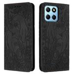 For Honor X6 4G Retro Elephant Embossed Leather Phone Case(Black)