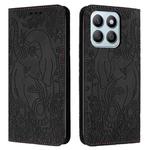 For Honor X8b Retro Elephant Embossed Leather Phone Case(Black)