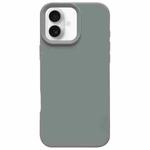 For iPhone 16 Dopamine Simple Imitation Liquid Silicone Phone Case(Starry Grey)