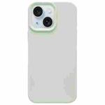 For iPhone 15 Dopamine Simple Imitation Liquid Silicone Phone Case(Milk Green)