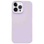 For iPhone 14 Pro Dopamine Simple Imitation Liquid Silicone Phone Case(Bean Purple)
