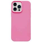 For iPhone 13 Pro Max Dopamine Simple Imitation Liquid Silicone Phone Case(Rose Pink)