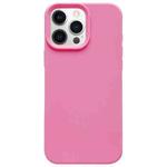 For iPhone 12 Pro Max Dopamine Simple Imitation Liquid Silicone Phone Case(Rose Pink)