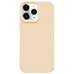 For iPhone 11 Pro Max Dopamine Simple Imitation Liquid Silicone Phone Case(Cream Yellow)