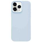 For iPhone 11 Pro Max Dopamine Simple Imitation Liquid Silicone Phone Case(Cream Blue)