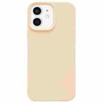 For iPhone 11 Dopamine Simple Imitation Liquid Silicone Phone Case(Cream Yellow)