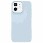 For iPhone 11 Dopamine Simple Imitation Liquid Silicone Phone Case(Cream Blue)