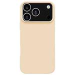 For iPhone 17 Pro Max Dopamine Simple Imitation Liquid Silicone Phone Case(Cream Yellow)