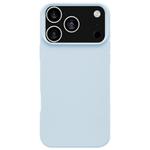 For iPhone 17 Pro Max Dopamine Simple Imitation Liquid Silicone Phone Case(Cream Blue)