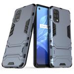 For OPPO Realme V5 5G PC + TPU Shockproof Protective Case with Invisible Holder(Navy Blue)