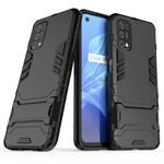 For OPPO Realme V5 5G PC + TPU Shockproof Protective Case with Invisible Holder(Black)