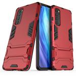 For OPPO Reno4 Pro PC + TPU Shockproof Protective Case with Invisible Holder(Red)