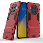 For Huawei Mate 40 Pro+ PC + TPU Shockproof Protective Case with Invisible Holder(Red)