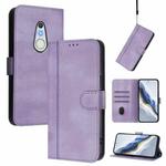For Fujitsu Arrows Be4 F-41A Line Splicing Buckle Retro Leather Phone Case(Purple)