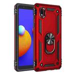 For Samsung Galaxy M01 Core Shockproof TPU + PC Protective Case with 360 Degree Rotating Holder(Red)