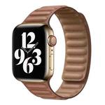 For Apple Watch Ultra 49mm&Watch Ultra 2 49mm / Series 9&8&7 45mm / SE 3&SE 2&6&SE&5&4 44mm / 3&2&1 42mm Leather Watch Band(Brown)