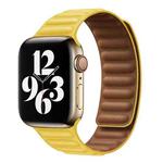 For Apple Watch Series 9&8&7 41mm / SE 3&SE 2&6&SE&5&4 40mm / 3&2&1 38mm Leather Watch Band (Light Yellow)