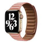 For Apple Watch Series 9&8&7 41mm / SE 3&SE 2&6&SE&5&4 40mm / 3&2&1 38mm Leather Watch Band (Rose Pink)
