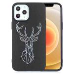 For iPhone 12 mini Painted Pattern Soft TPU Case(Elk)