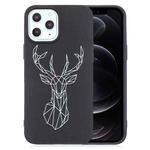 For iPhone 12 / 12 Pro Painted Pattern Soft TPU Case(Elk)