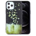 For iPhone 12 / 12 Pro Painted Pattern Soft TPU Case(Gold Butterflies)