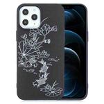 For iPhone 12 Pro Max Painted Pattern Soft TPU Case(Lotus Pond)