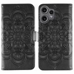 For Nothing CMF Phone 2 Pro Sun Mandala Embossing Pattern Phone Leather Case(Black)