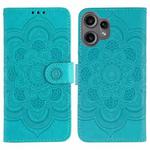 For Nothing CMF Phone 2 Pro Sun Mandala Embossing Pattern Phone Leather Case(Blue)