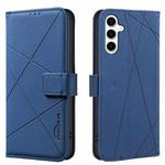 For Samsung Galaxy A24 4G Geometric Pattern RFID Leather Phone Case(Blue)