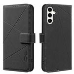 For Samsung Galaxy A24 4G Geometric Pattern RFID Leather Phone Case(Black)