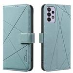 For Samsung Galaxy A32 4G Geometric Pattern RFID Leather Phone Case(Green)