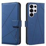 For Samsung Galaxy S25 Ultra 5G Geometric Pattern RFID Leather Phone Case(Blue)