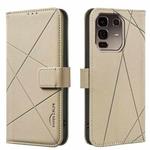 For Infinix Note 50 Pro+ 5G Geometric Pattern RFID Leather Phone Case(Beige)