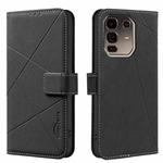 For Infinix Note 50 Pro+ 5G Geometric Pattern RFID Leather Phone Case(Black)
