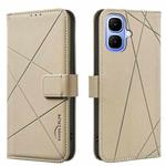 For Infinix Smart 10 4G Geometric Pattern RFID Leather Phone Case(Beige)