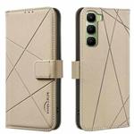 For Infinix Hot 60 Pro+ 4G Geometric Pattern RFID Leather Phone Case(Beige)