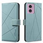 For Motorola Moto G04 / G24 / E14 Geometric Pattern RFID Leather Phone Case(Green)