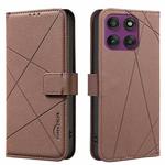 For Motorola Edge 60 Pro Geometric Pattern RFID Leather Phone Case(Brown)