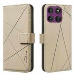 For Motorola Edge 60 Pro Geometric Pattern RFID Leather Phone Case(Beige)