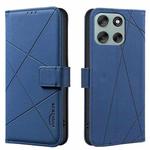 For Motorola Moto G56 5G Geometric Pattern RFID Leather Phone Case(Blue)