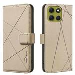 For Motorola Moto G86 5G Geometric Pattern RFID Leather Phone Case(Beige)