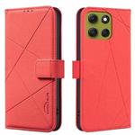 For Motorola Moto G86 5G Geometric Pattern RFID Leather Phone Case(Red)